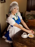 cosplay美女套图 c77 Sakuya Izayoi　白丝假发扮相(1)(6)